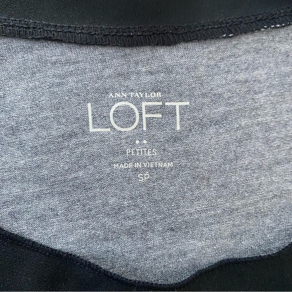Loft NEW Black and Grey Sleeveless Tank Blouse Petite Small - Picture 11 of 14